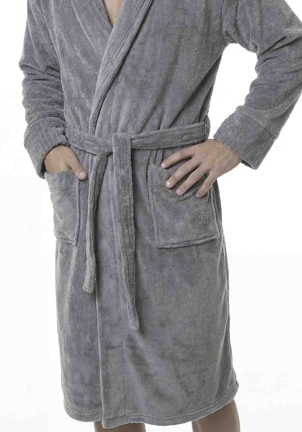 BATA DE DORMIR MANGA LARGA CORAL FLEECE - 4