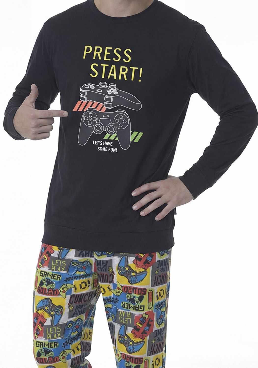 PIJAMA HOMBRE PANTALON ALGODON - 3