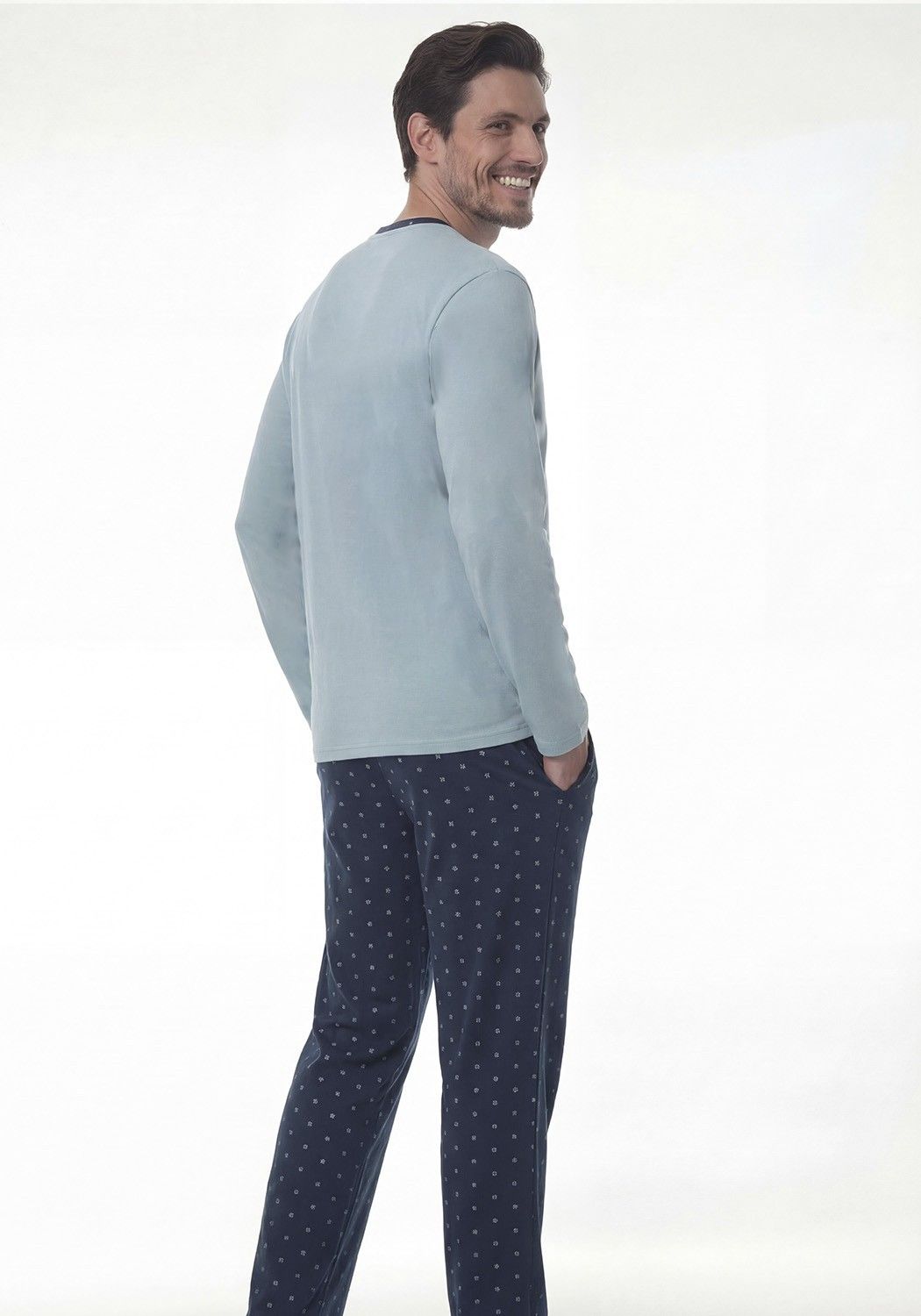 PIJAMA HOMBRE PANTALON ALGODON - 2