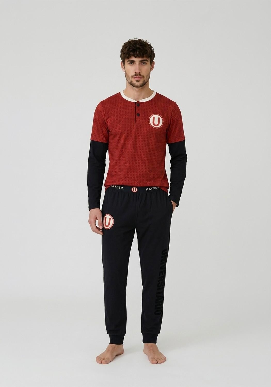 PIJAMA HOMBRE UNIVERSITARIO PANTALON - 1
