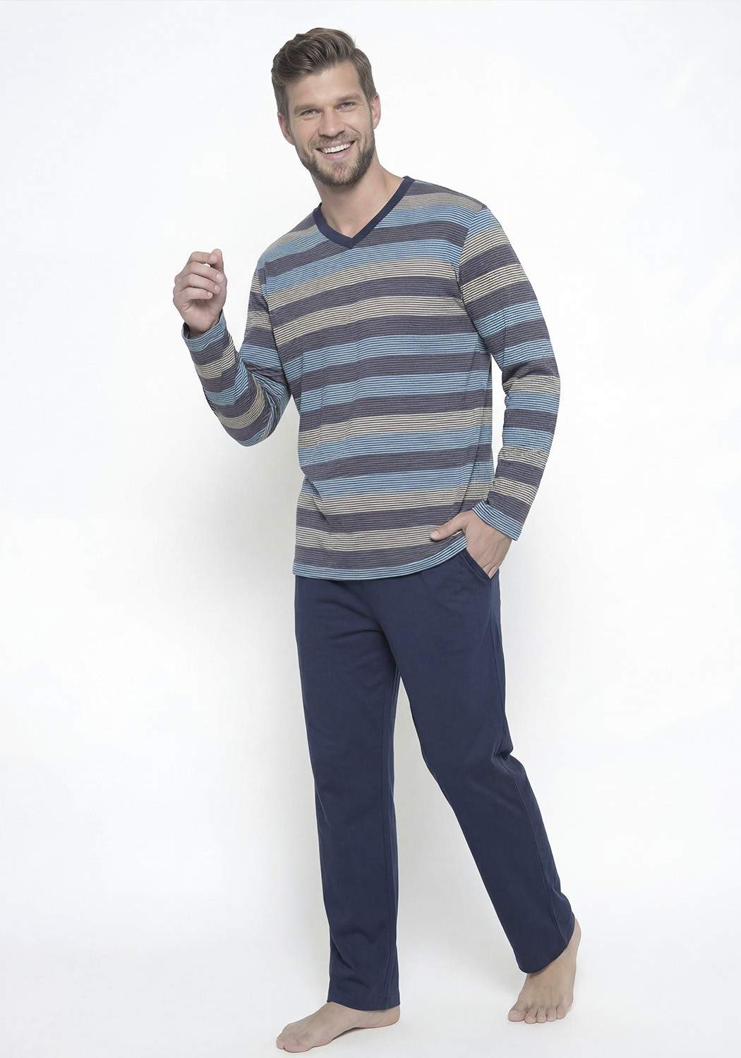 PIJAMA HOMBRE PANTALON ALGODON - 1