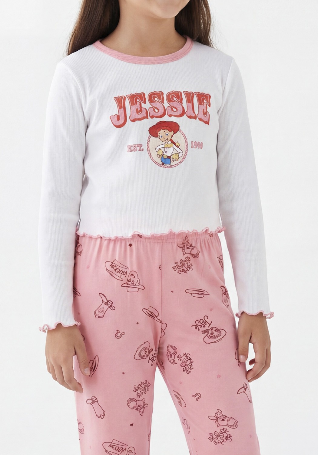 PIJAMA NIÑA PANTALON TELA PIEL DE DURAZNO - 3