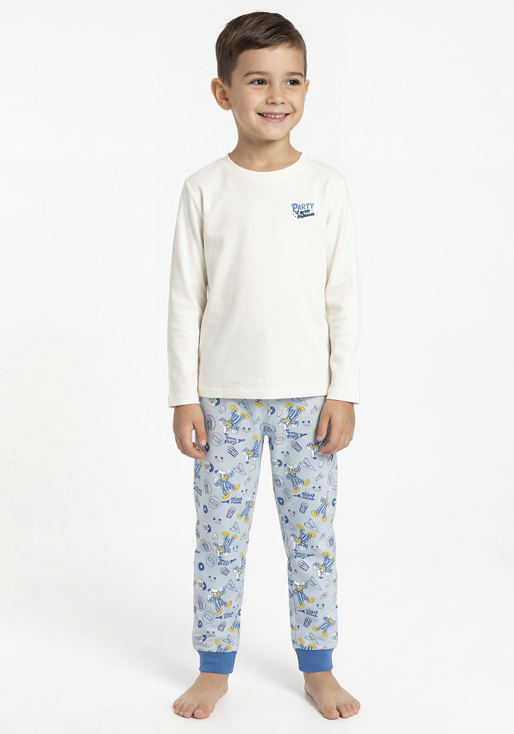 PIJAMA NIÑO PANTALON ALGODON - 1