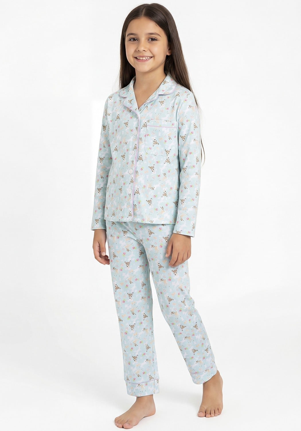 PIJAMA NIÑA PANTALON ALGODON - 1
