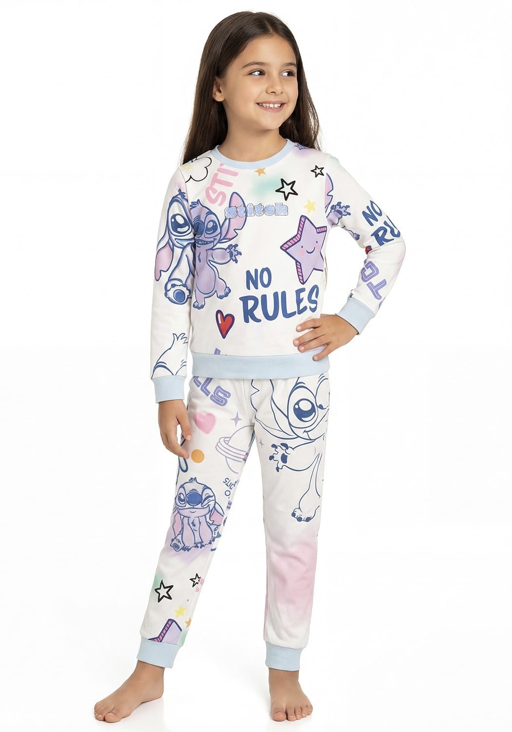 PIJAMA NIÑA PANTALON PLUSH - 1