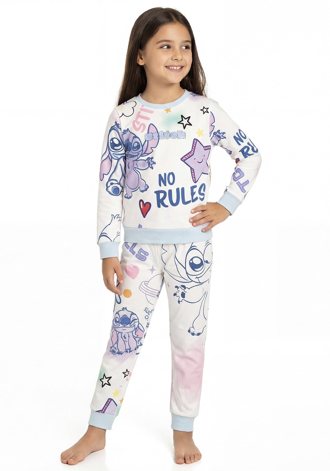 PIJAMA NIÑA PANTALON PLUSH - 1