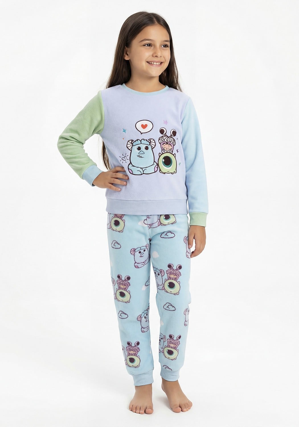 PIJAMA NIÑA PANTALON POLAR - 1