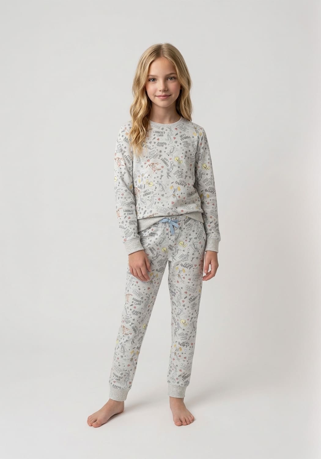 PIJAMA NIÑA PANTALON POLAR - 1