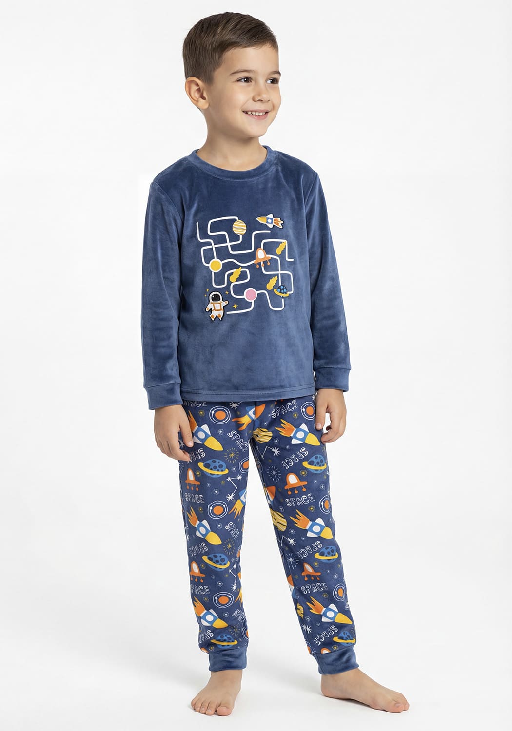 PIJAMA NIÑO PANTALON PLUSH - 1