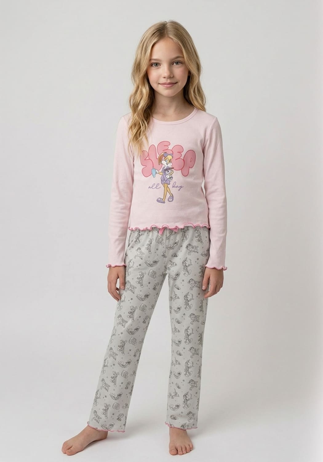 PIJAMA NIÑA PANTALON ALGODON - 1