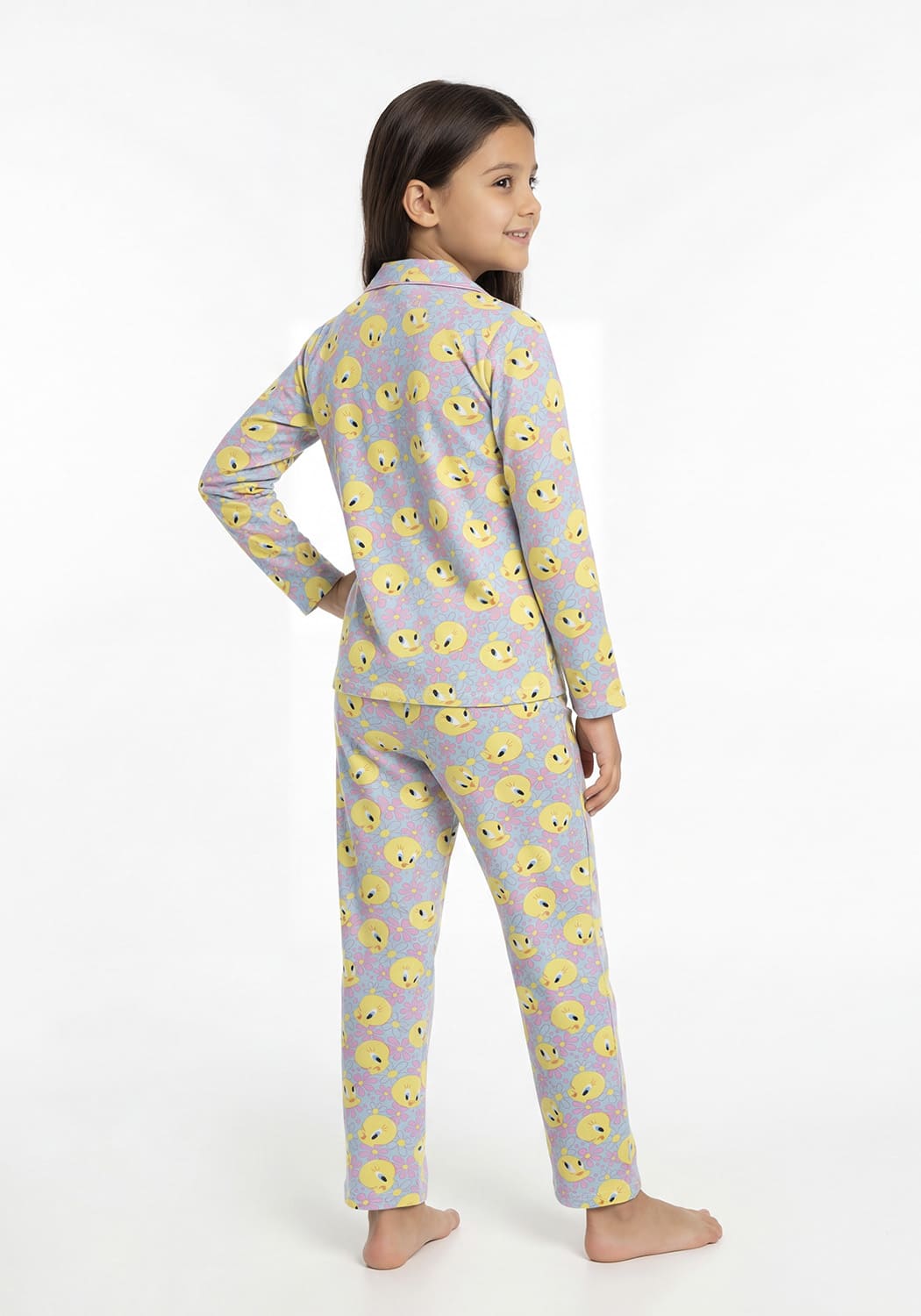 PIJAMA NIÑA PANTALON TELA PIEL DE DURAZNO - 2