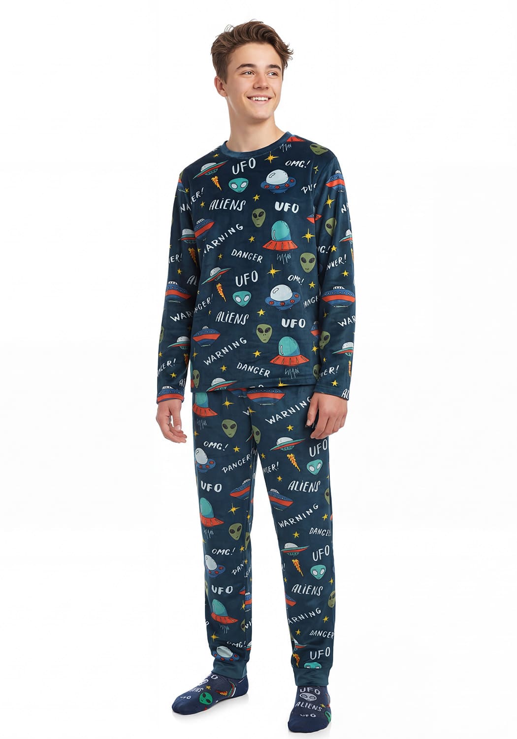 PIJAMA JUVENIL HOMBRE PANTALON PLUSH - 1