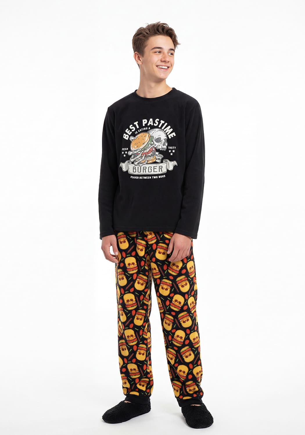 PIJAMA JUVENIL HOMBRE PANTALON POLAR - 1