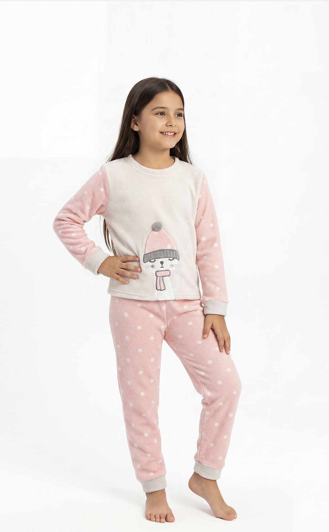 PIJAMA NIÑA PANTALON CORAL FLEECE - 1