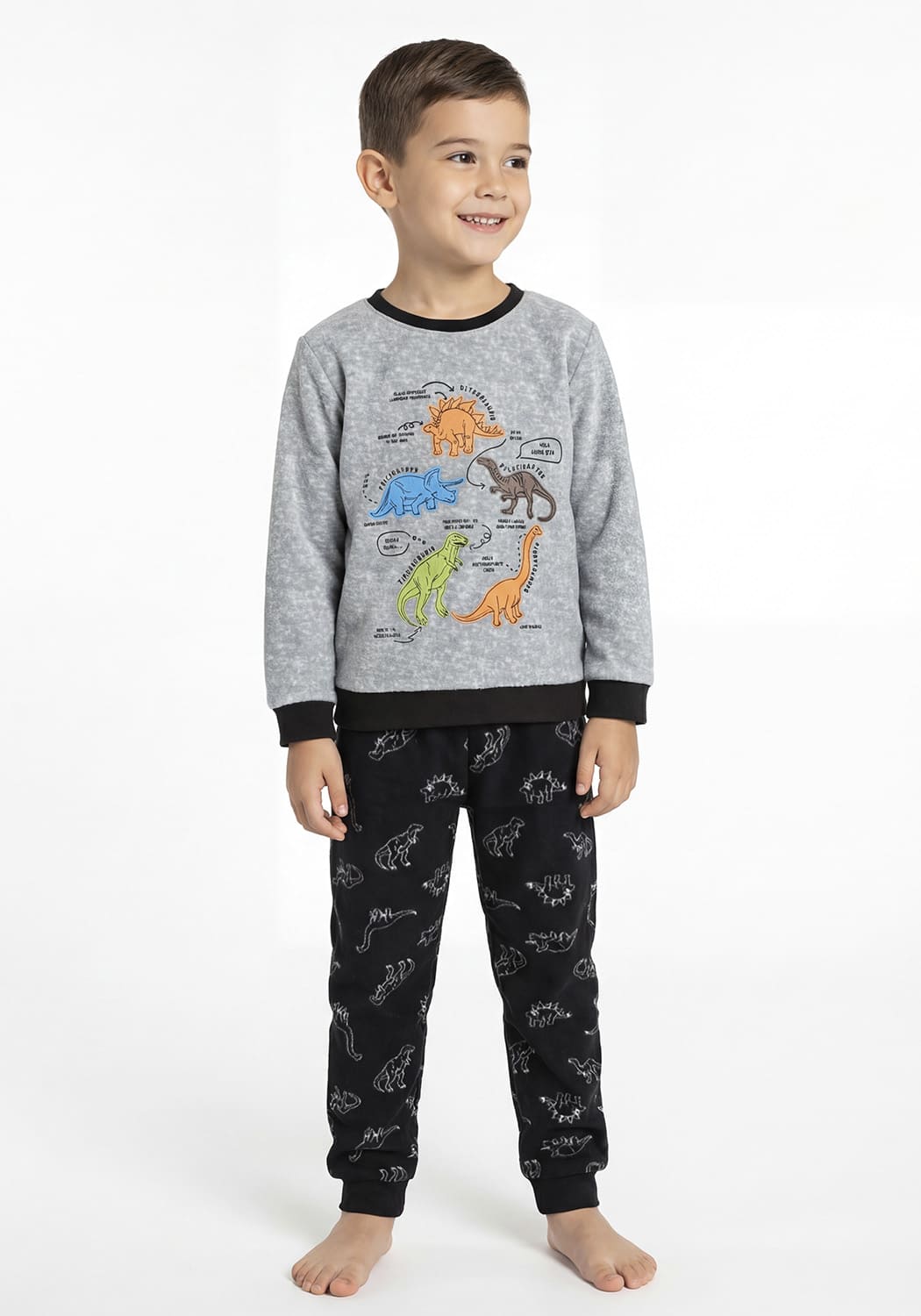 PIJAMA NIÑO PANTALON POLAR - 1