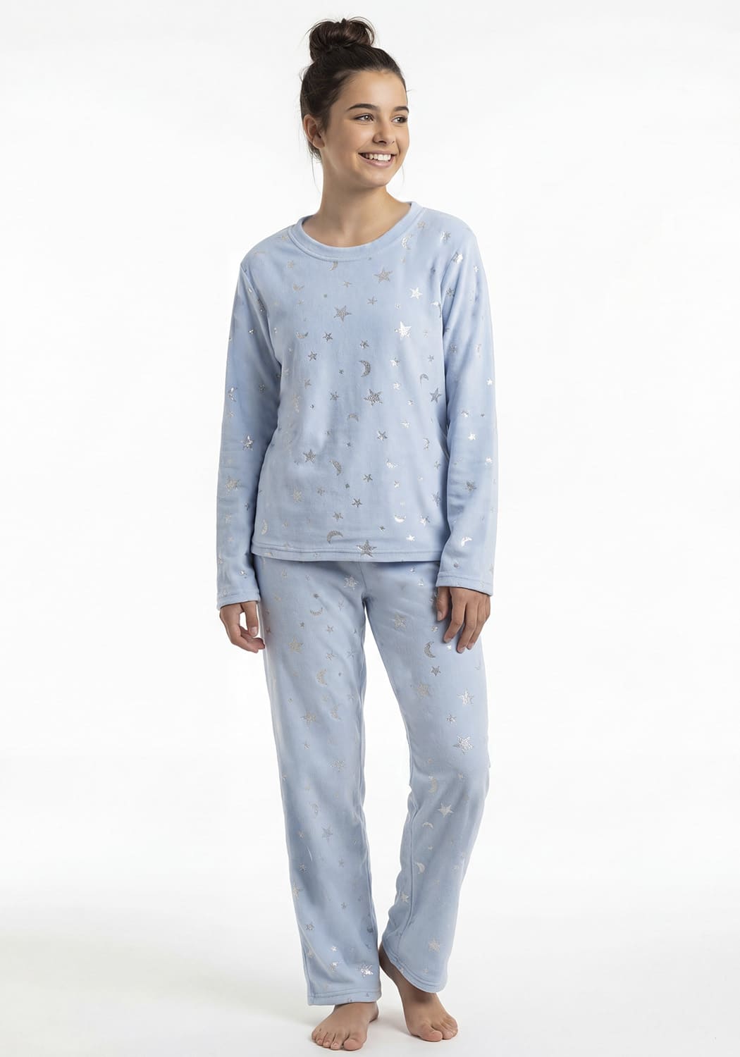 PIJAMA JUVENIL MUJER PANTALON POLAR - 1