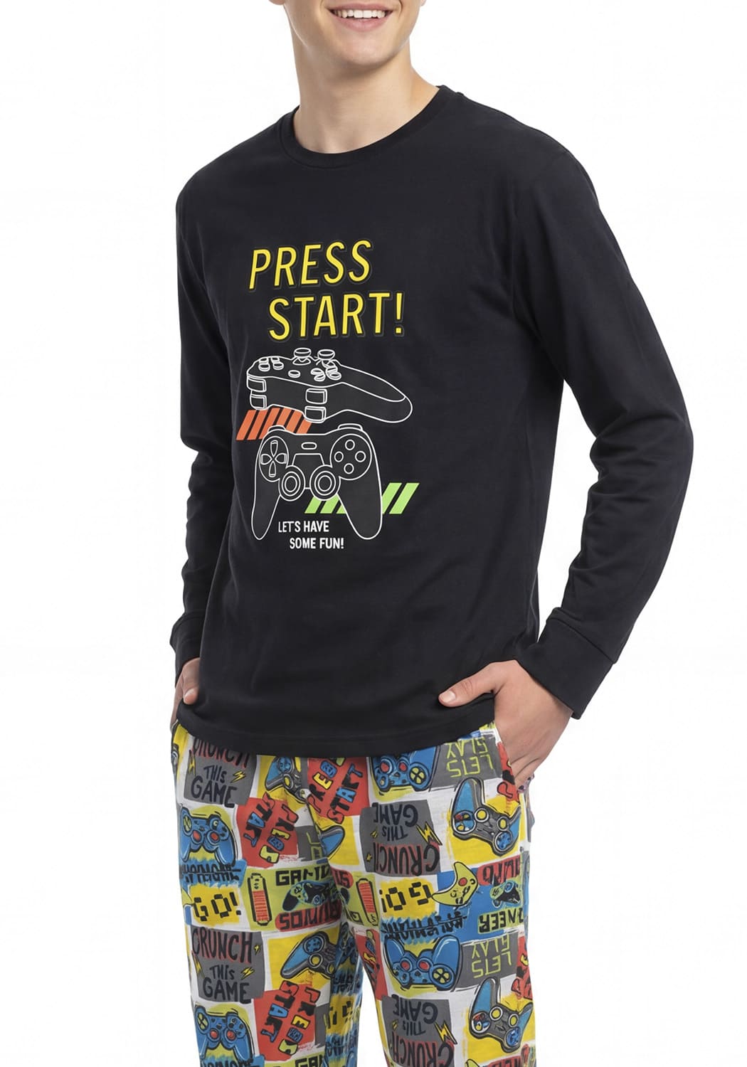 PIJAMA JUVENIL HOMBRE PANTALON ALGODON - 3