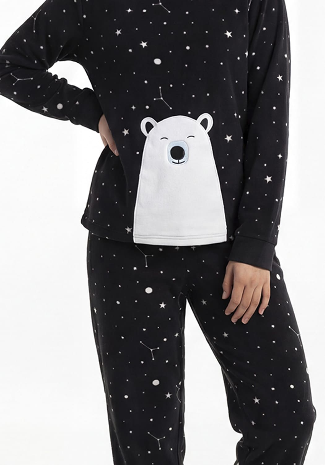 PIJAMA JUVENIL MUJER PANTALON POLAR - 3