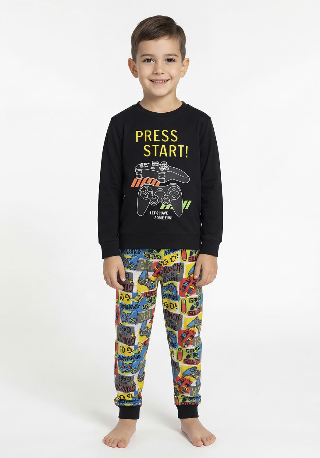 PIJAMA NIÑO PANTALON ALGODON - 1