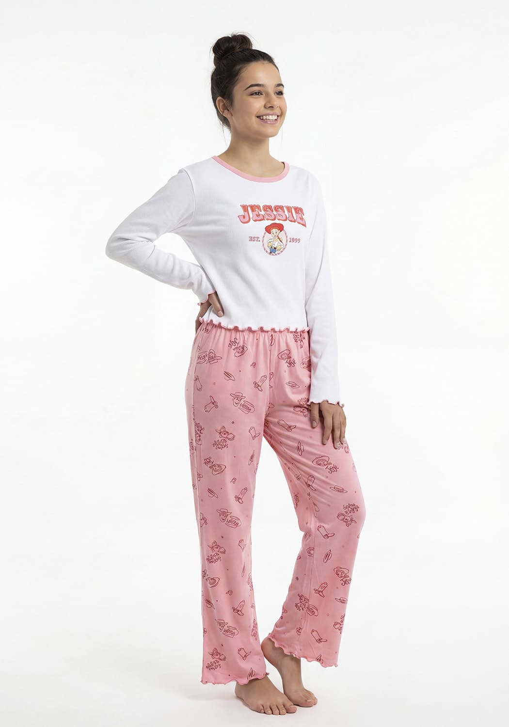 PIJAMA JUVENIL MUJER PANTALON PIEL DE DURAZNO - 1