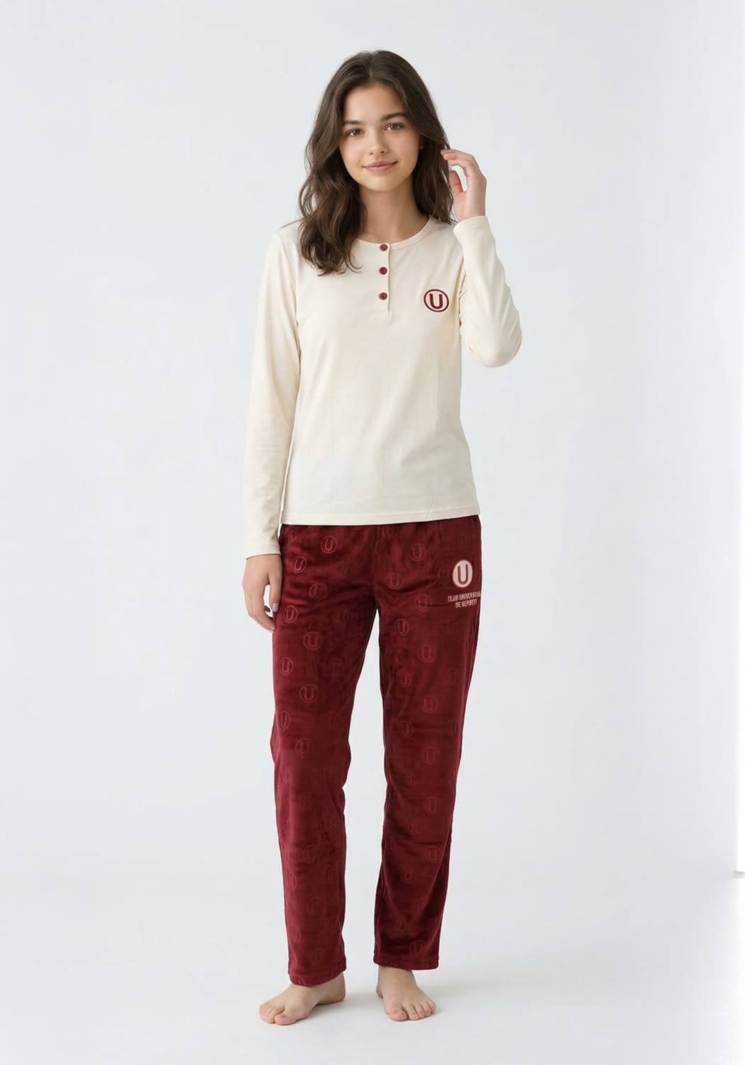 PIJAMA JUVENIL MUJER PANTALON ALGODON - 1