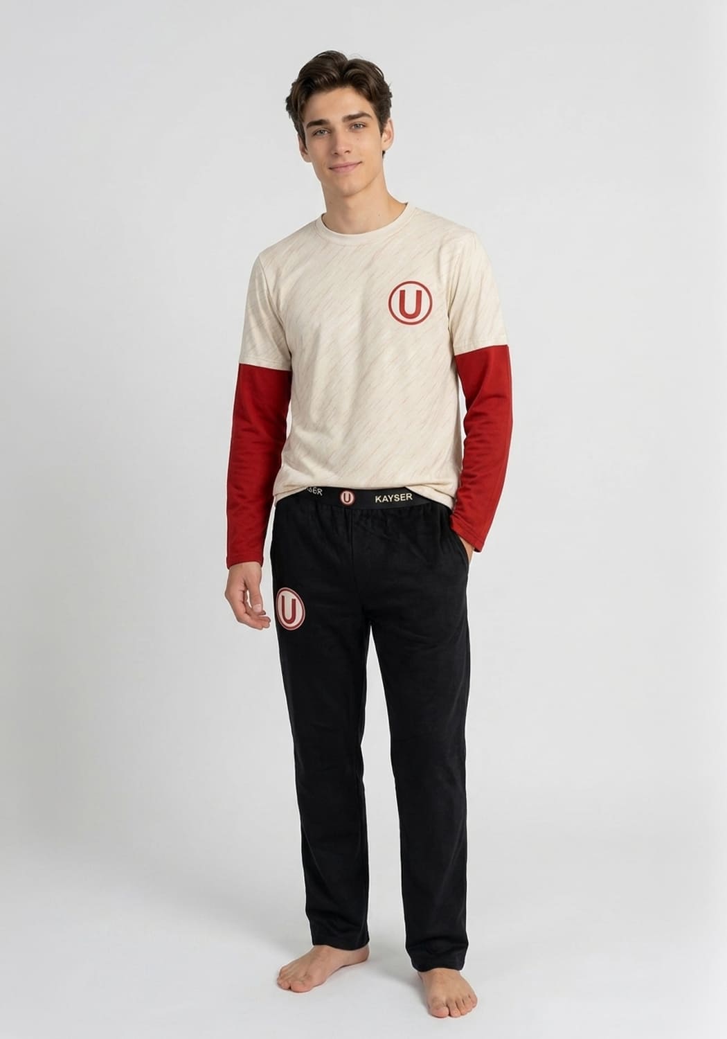 PIJAMA JUVENIL HOMBRE PANTALON ALGODON - 1