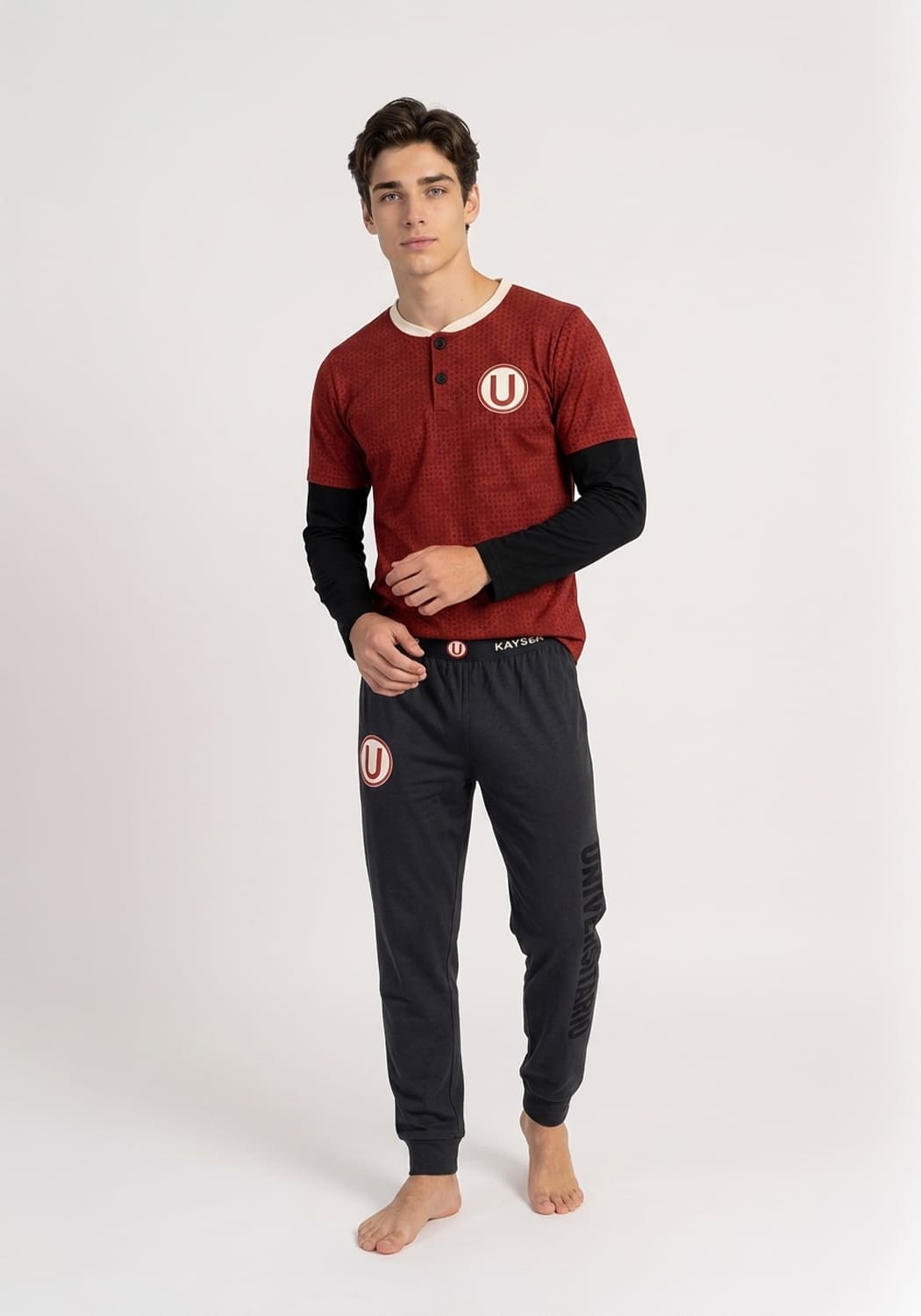 PIJAMA JUVENIL HOMBRE PANTALON ALGODON - 1