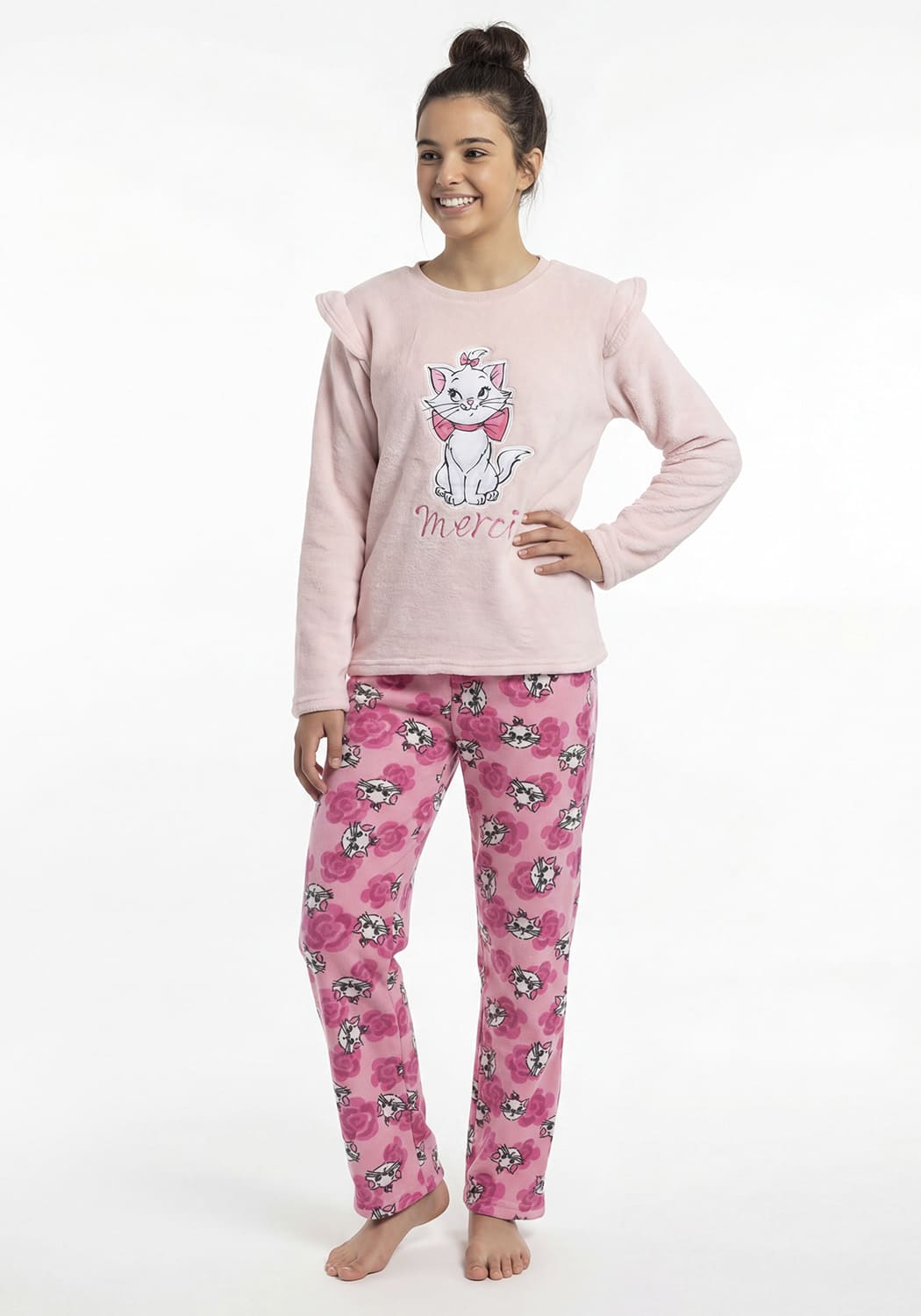 PIJAMA JUVENIL MUJER PANTALON POLAR - 1