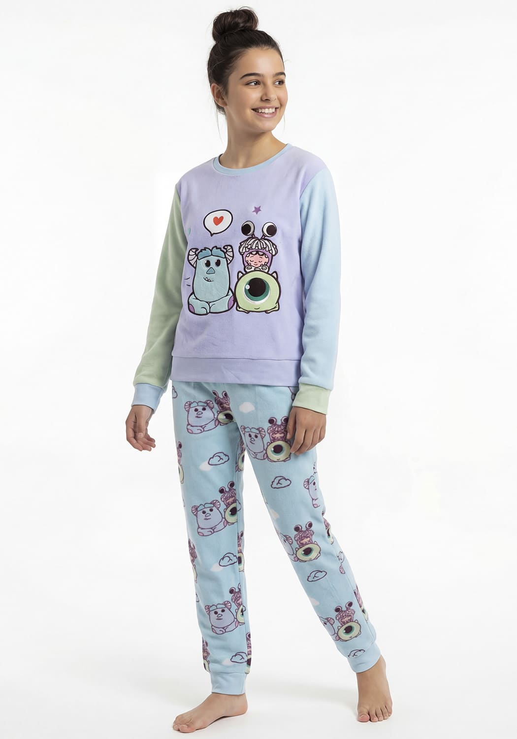 PIJAMA JUVENIL MUJER PANTALON POLAR - 1