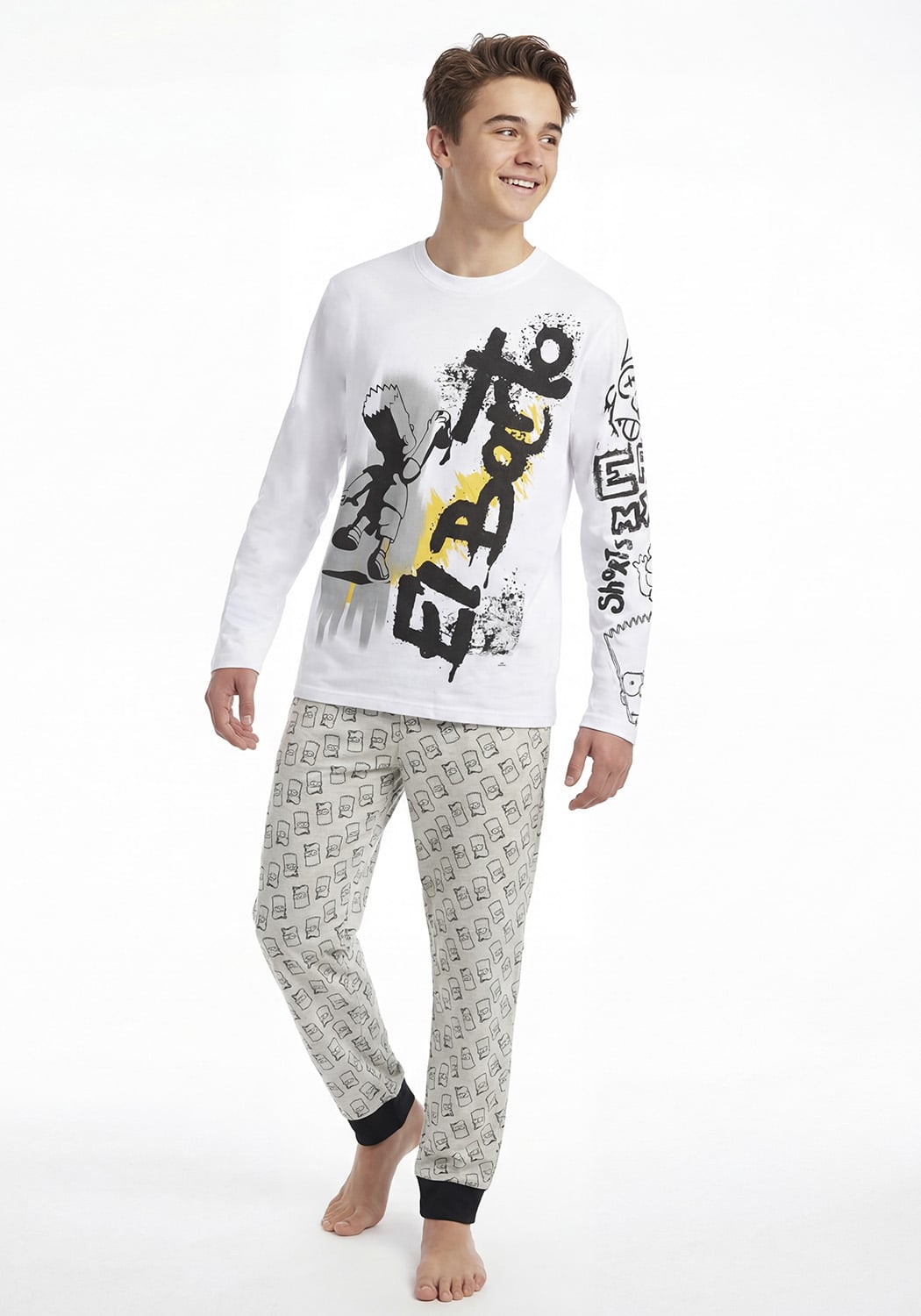 PIJAMA JUVENIL HOMBRE PANTALON ALGODON - 1