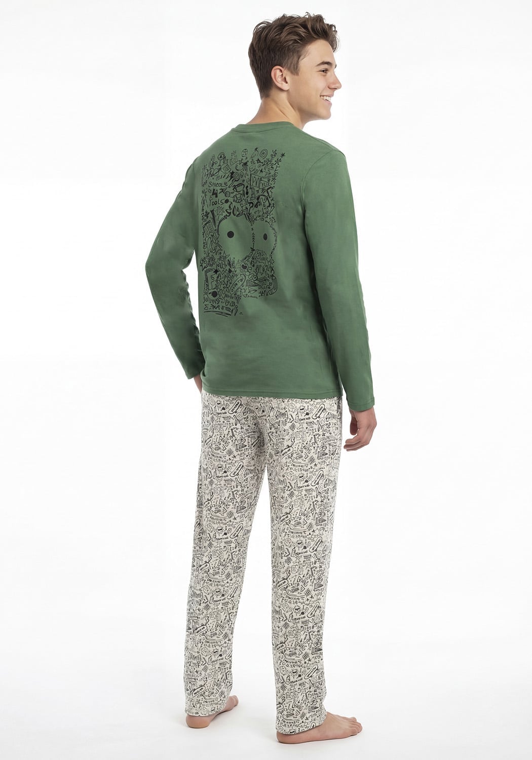 PIJAMA JUVENIL MUJER PANTALON ALGODON - 2