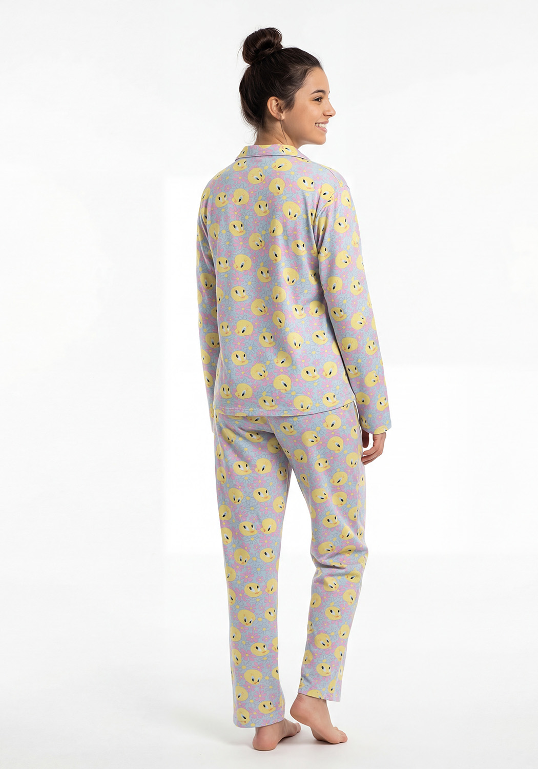 PIJAMA JUVENIL MUJER PANTALON TELA PIEL DE DURAZNO - 2