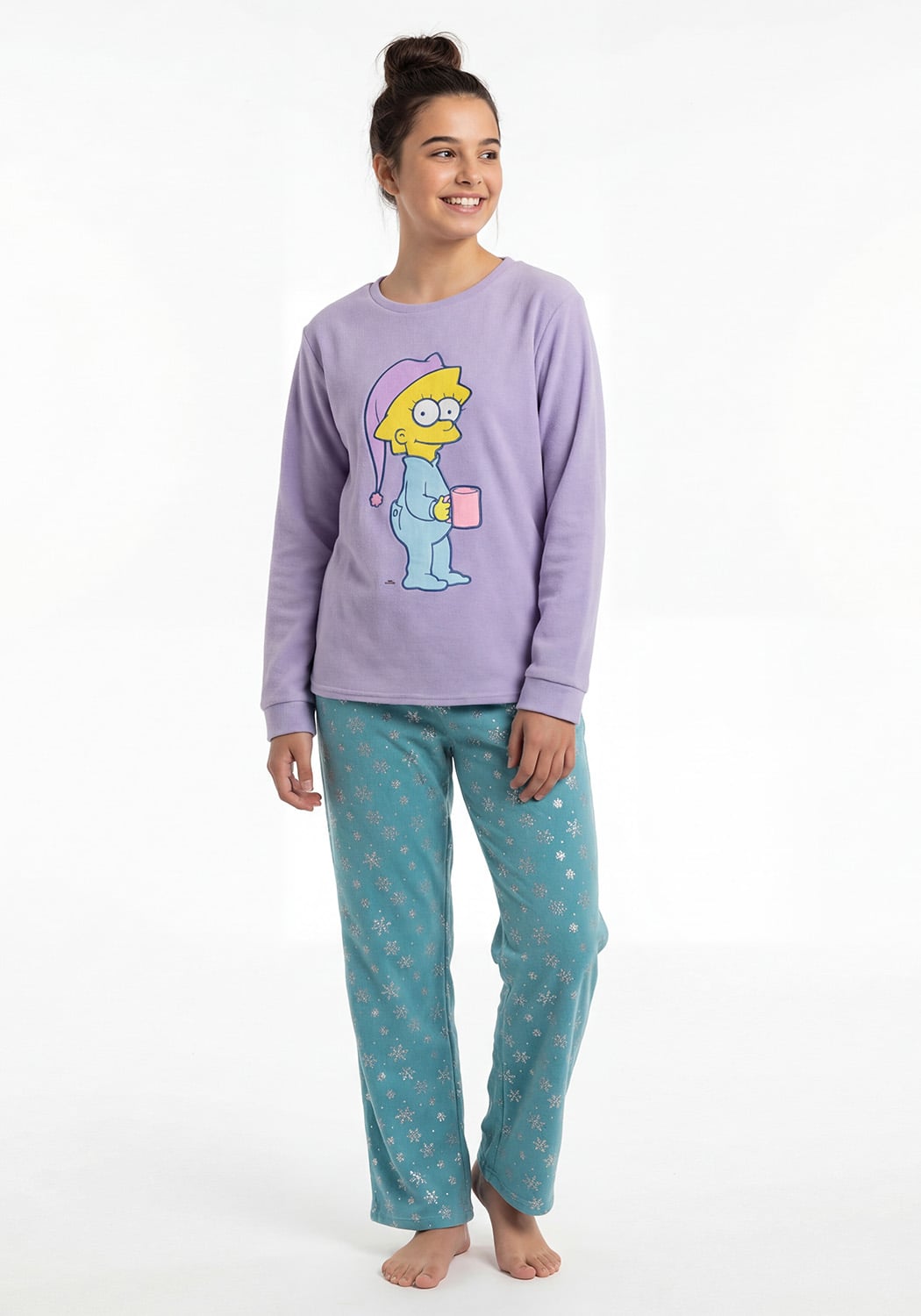 PIJAMA JUVENIL MUJER PANTALON POLAR - 1