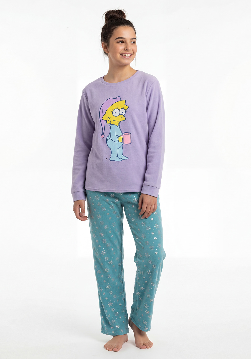 PIJAMA JUVENIL MUJER PANTALON POLAR - 1