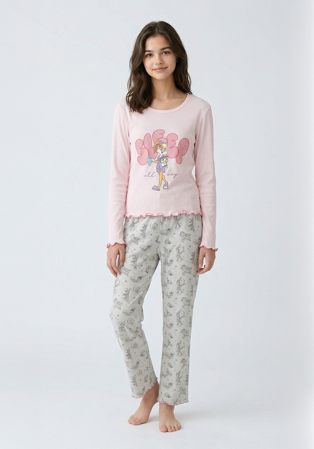 PIJAMA JUVENIL MUJER PANTALON ALGODON - 1