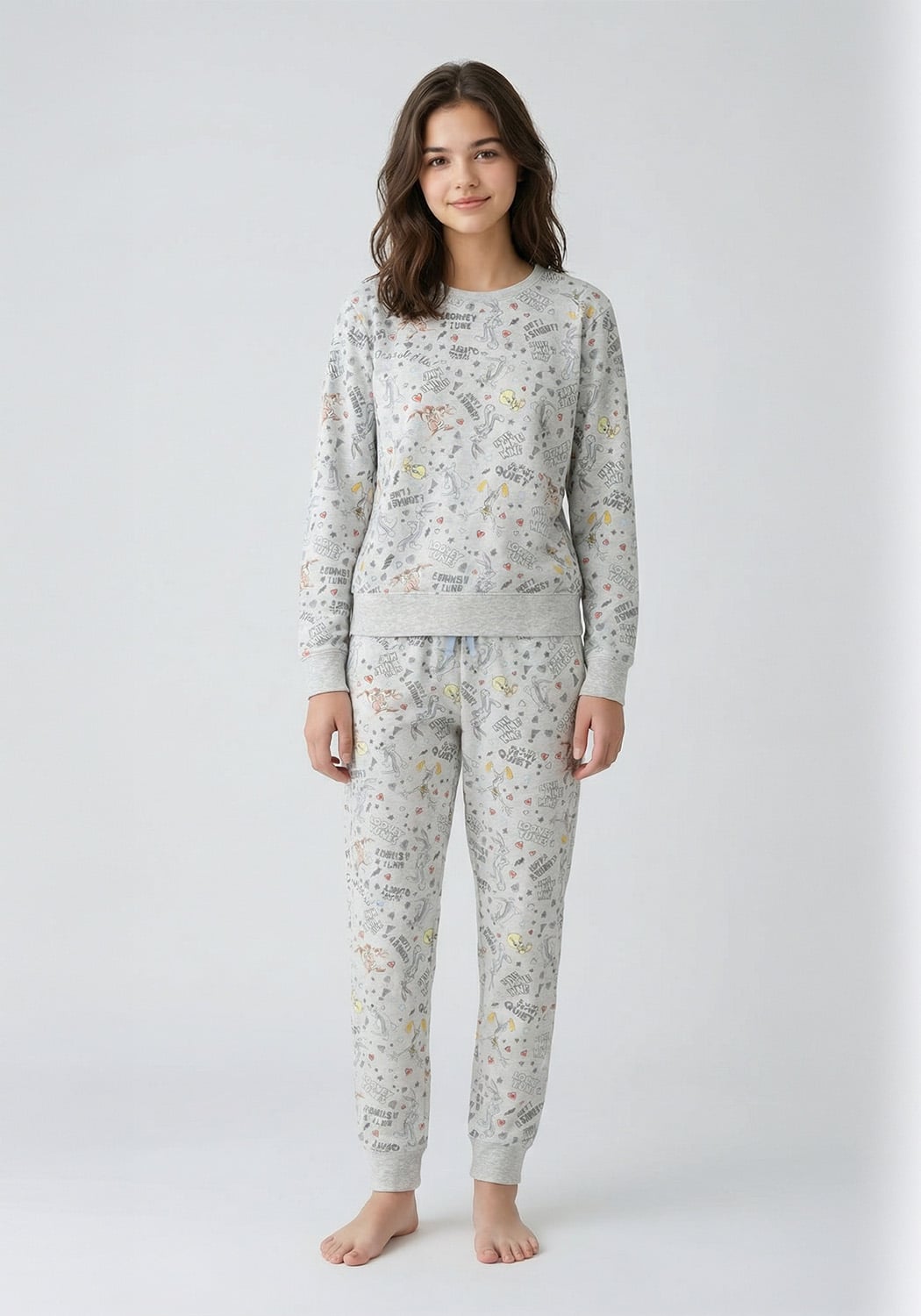 PIJAMA JUVENIL MUJER PANTALON POLAR - 1