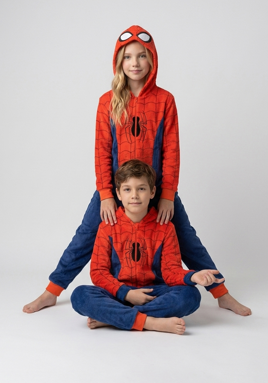 PIJAMA ENTERIZO CORAL FLEECE HOMBRE ARAÑA - 1