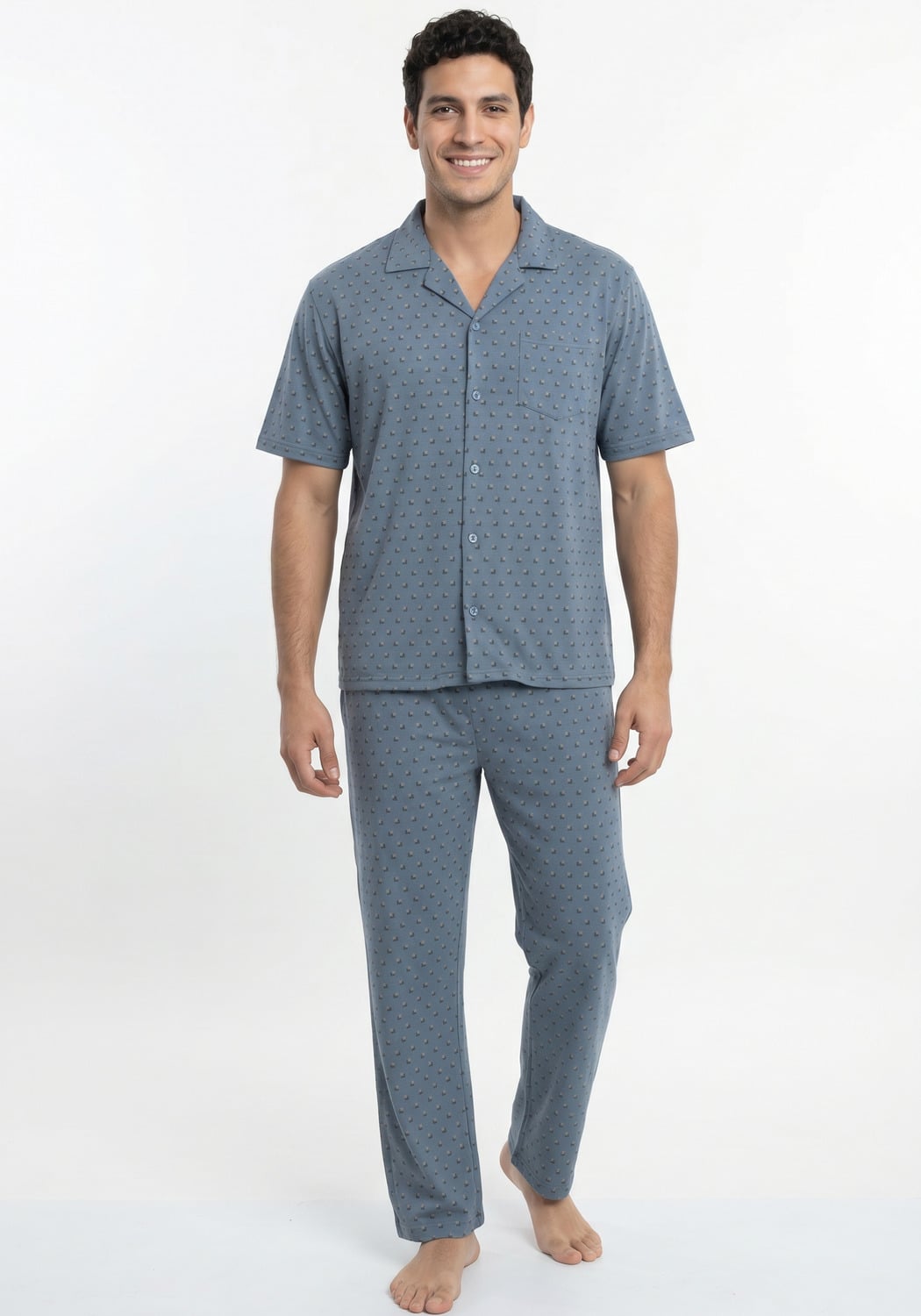 PIJAMA HOMBRE PANTALON ALGODON - 1