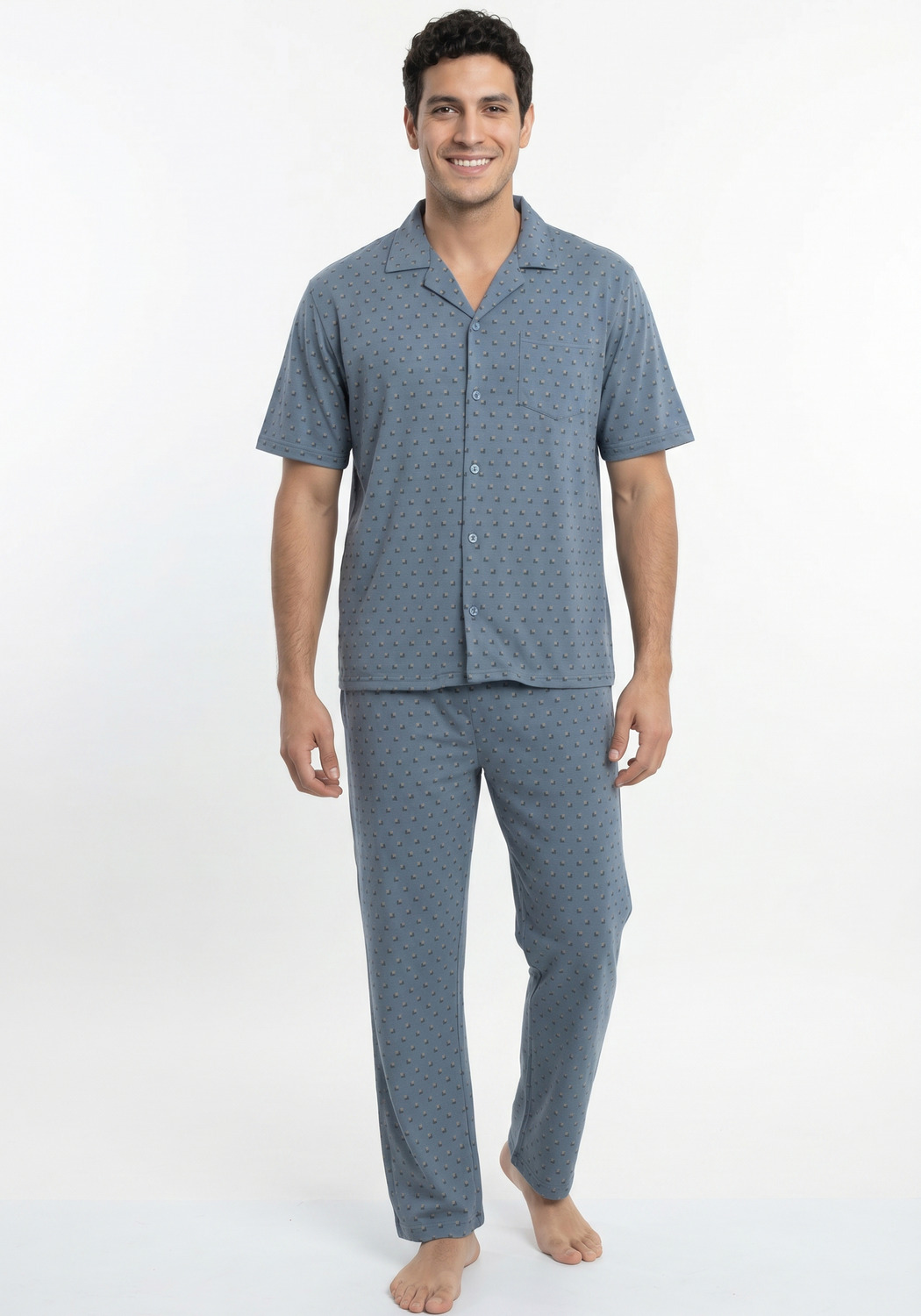 PIJAMA HOMBRE PANTALON ALGODON - 1