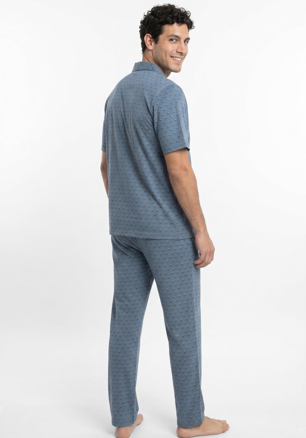 PIJAMA HOMBRE PANTALON ALGODON - 2