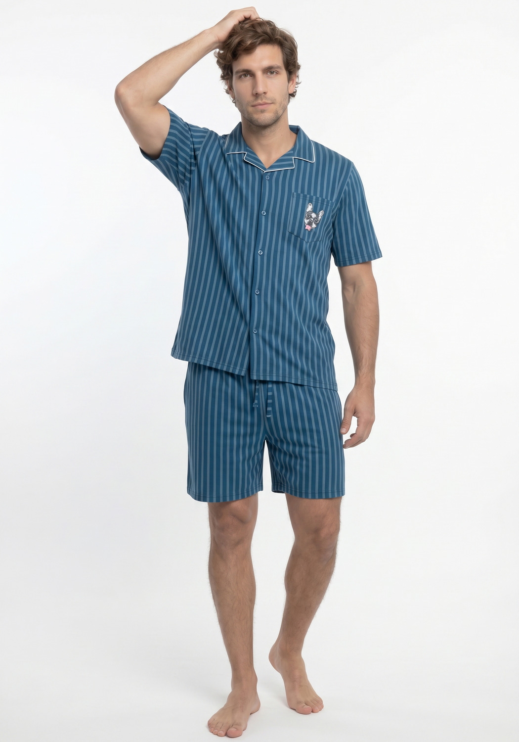 PIJAMA HOMBRE SHORT ALGODON - 1