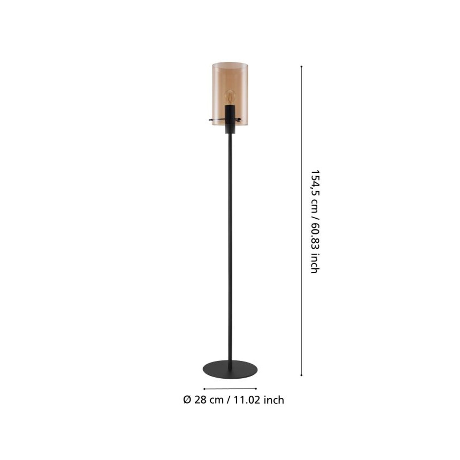 LAMPARA DE PIE POLVERARA 1X60W - 2