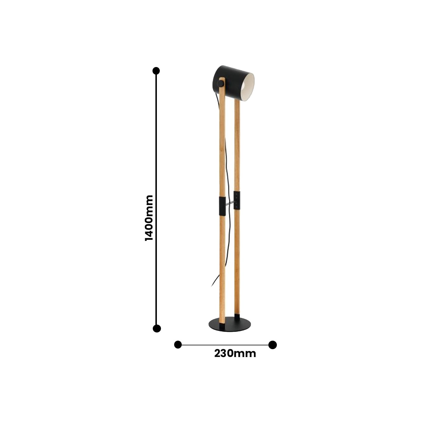 LAMPARA DE PIE HORNWOOD 1X28W - 2