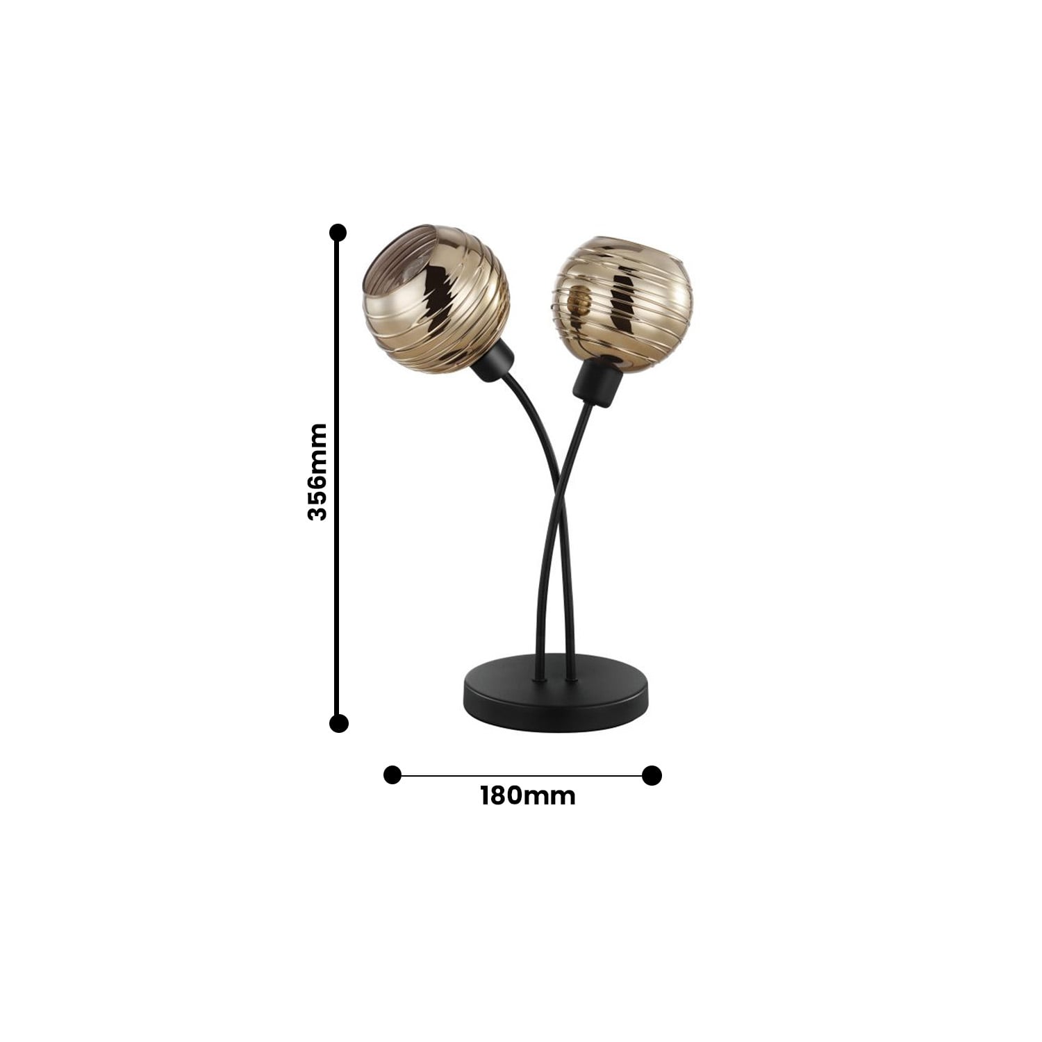 LAMPARA DE MESA CREPPO 2X40W - 2