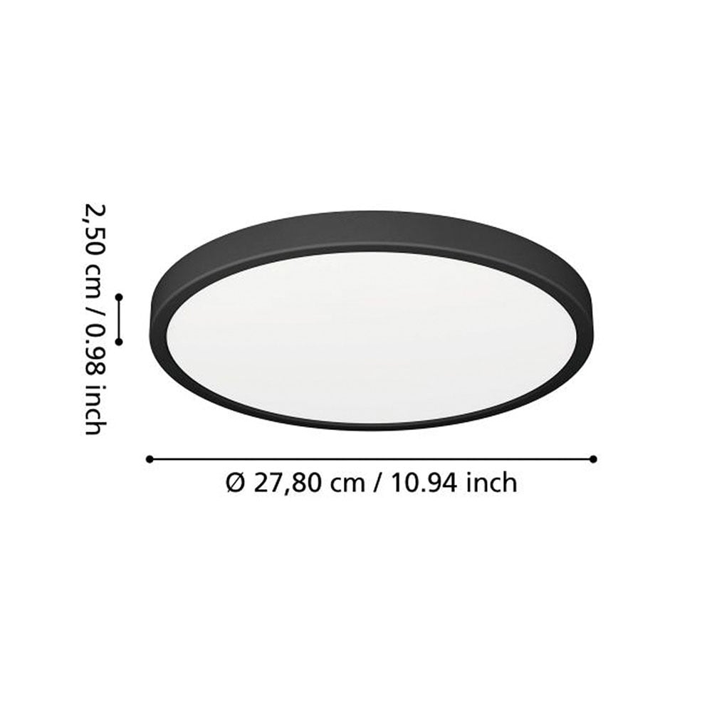 LAMP TECHO FUEVA 6 14.2W NEGRO - 2