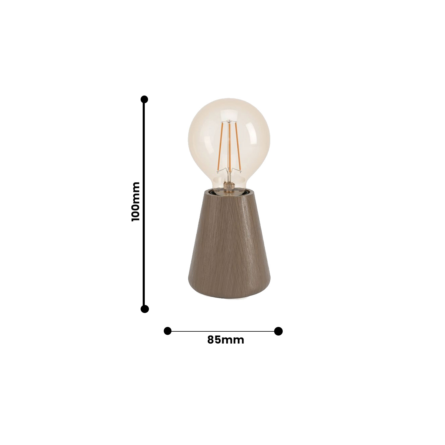 LAMPARA DE MESA ASBY 1X40W D85 - 2