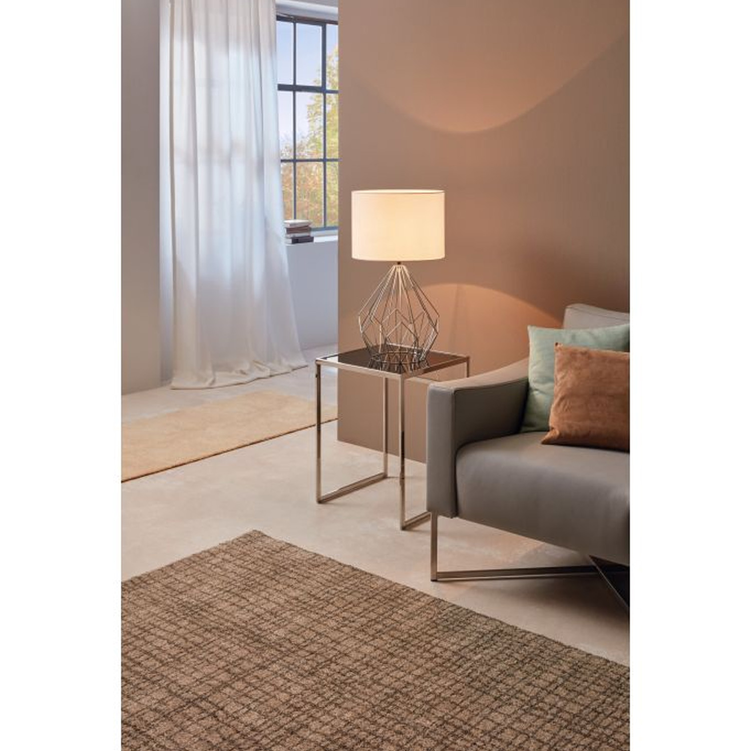 LAMPARA DE MESA PEDREGAL 1 1X60W BLANCO - 4