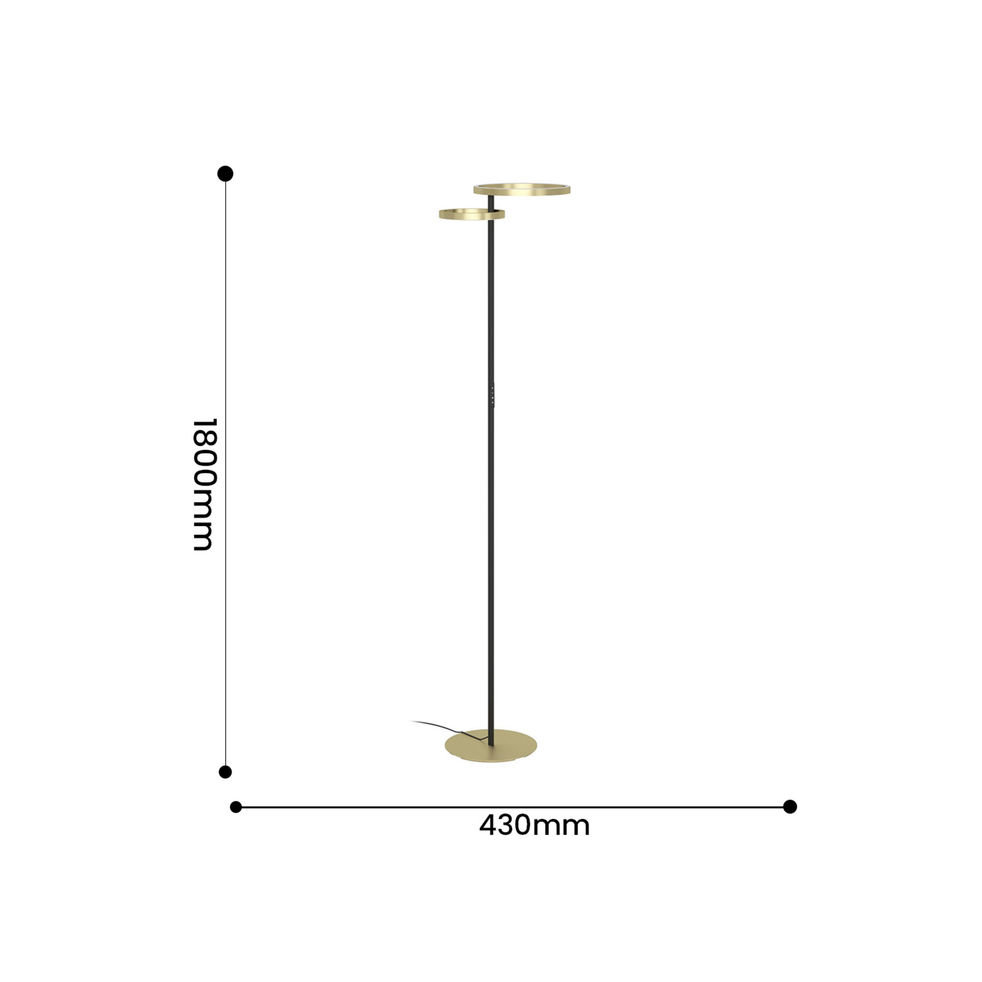 LAMPARA DE PIE CASTELPOTO 1 LED 16W - 2
