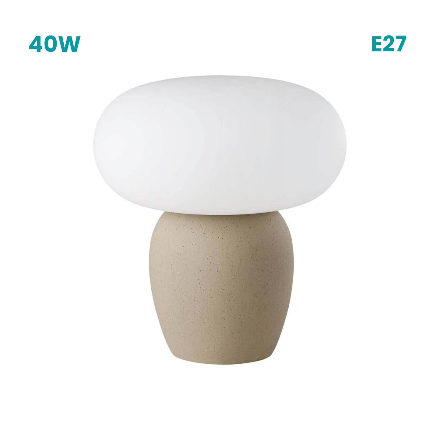 LAMPARA DE MESA CAHUAMA 1X40W BLANCO - 1