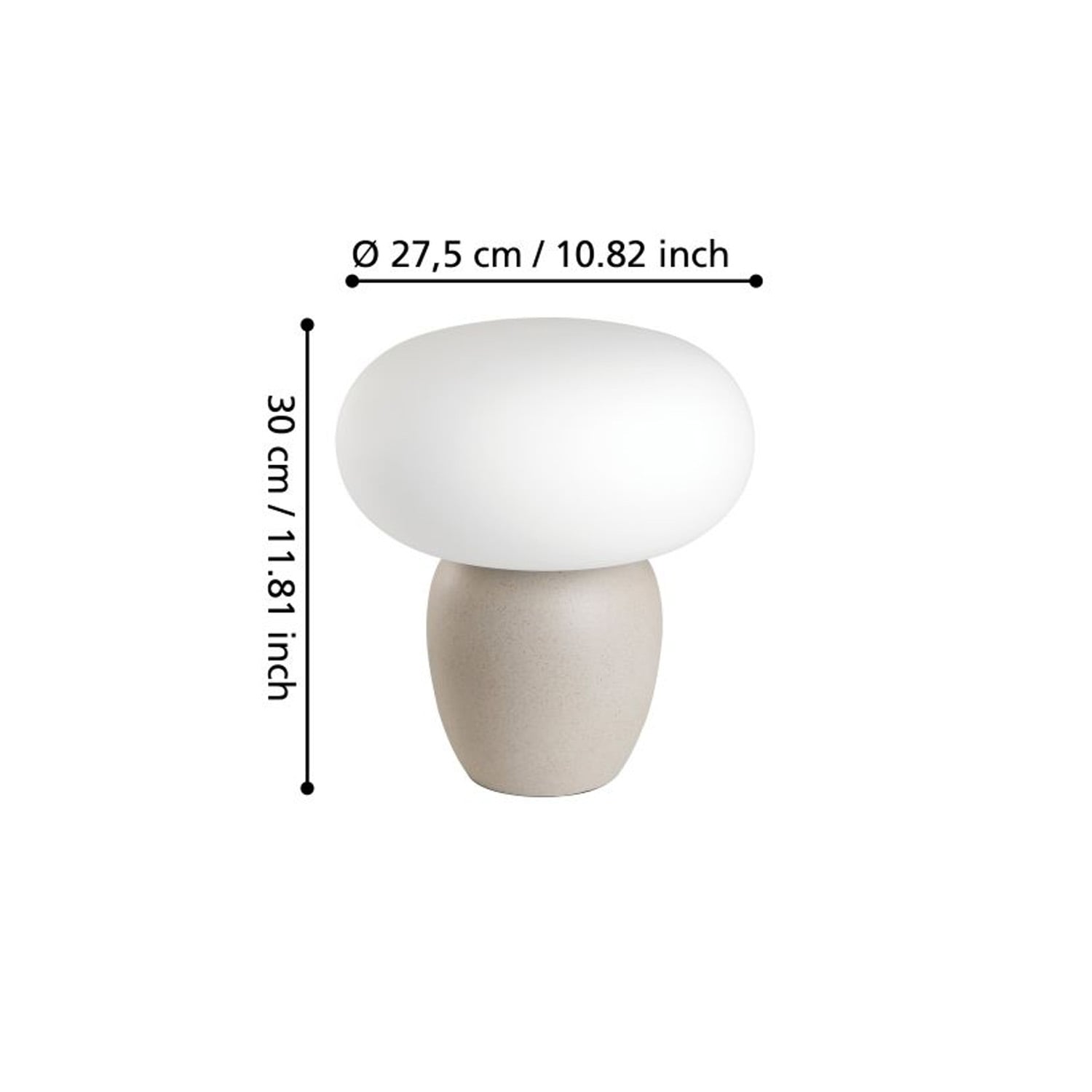 LAMPARA DE MESA CAHUAMA 1X40W BLANCO - 2